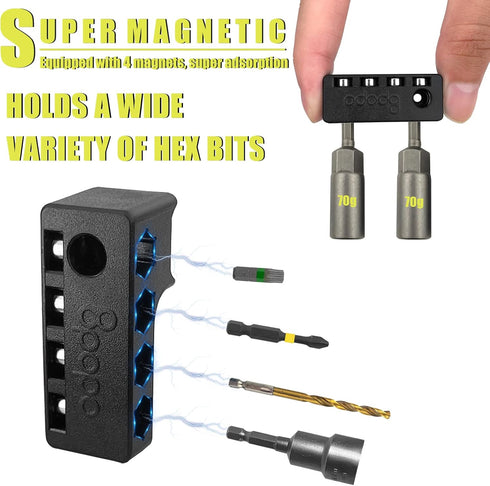 Magnetic 1/4-Inch Hex Bit Holders for Ryobi 18v Drill - Hex Screw Bit Storage on Power Drill, Keep Bits Within Reach