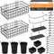 INCLY 30PCS Peg Board Organizer Accessories Kit, Assortment with Bins, Cups, Wire Baskets for 1/8“ and 1/4” Pegboard