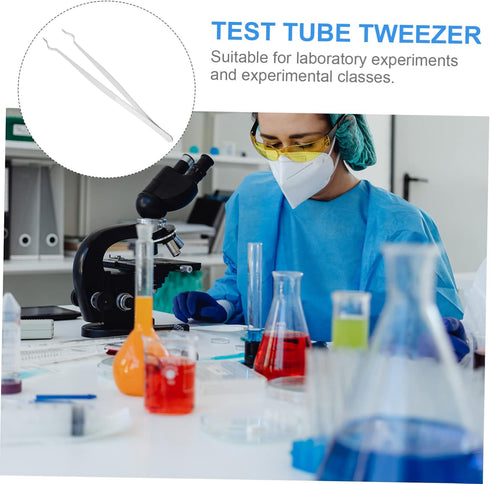 1pc Test Tube Clamp, Stainless Steel Tweezer for Lab Equipment and Experimental Teaching