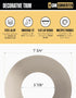 The Can Converter 5" 6" Ceiling Medallion for Recessed Can Light Home Improvement Decorative Steel Flat Goof Ring