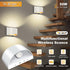 Set 2 Battery Operated Wall Sconces of Wireless Indoor Wall Lights Up and Down Wall Mount Light for Living Room Bedroom