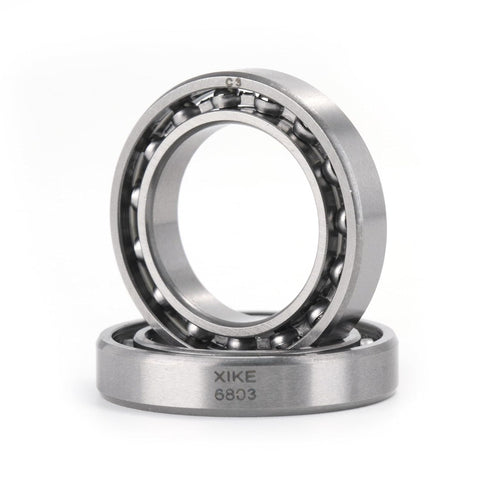 XIKE 2 Pcs 6803 C3 Deep Groove Bearing, 17x26x5mm Chrome Steel for Industrial Wheels, Pump, Gear Equipment