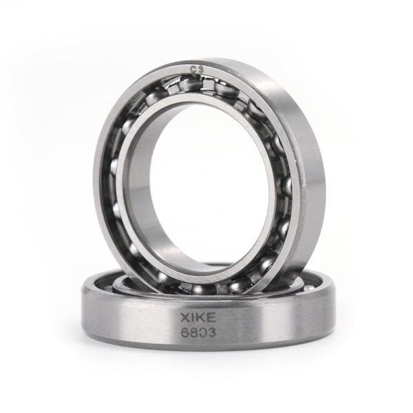 XIKE 2 Pcs 6803 C3 Deep Groove Bearing, 17x26x5mm Chrome Steel for Industrial Wheels, Pump, Gear Equipment