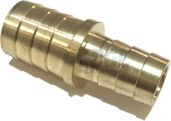 1" X 3/4" Hose ID Brass Barb Reducer SPLICER Fitting Fuel/AIR/Water/Oil/Gas/WOG (Qty 1)