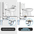 Toilet Flange with Wax Ring for Toilets Replacement Kit Includes Bolts PVC Toilet Flange Repair Kit for 3" or 4" Pipes, Fit Toilet Install & Repair