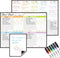 JJPRO Magnetic Dry Erase Chore Chart and Weekly Calendar Set for Fridge, Behavior Chart for Multiple Kids, Reward Chart