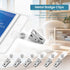 Easytle 30 Pcs Metal Badge Clips with Clear PVC Straps, ID Clip for Badges and Work Badges