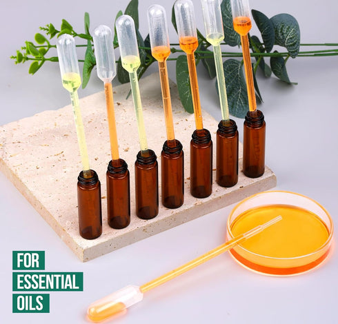 Teenitor 15Pcs 1Ml Transfer Pipettes, Disposable Plastic Droppers for Lab, Medicine, Essential Oil