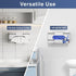 Glove Box Holder, Adhesive Wall-Mounted Metal Dispenser, Tool-Free Organizer for Rubber Latex Gloves, Facial Tissue