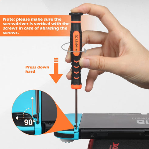 Screwdriver Kit for Switch, 6Pcs Repair Set with Triwing, Phillips, Tweezers, Crowbar, Triangle Pry