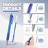 Cholemy 64 Pack Colored Retractable Gel Ink Pens, 0.7mm Fine Point Smooth Writing Click Pens for School Office (Blue)