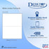 8.5" 11" 2 5.5" 8.5" 250 500 x Blank White Perforated Cardstock Paper - Per Sheet Breaks to x - Inkjet/Laser Printable
