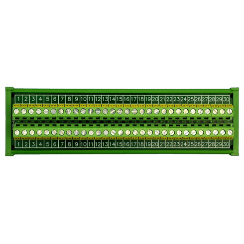 Electronics-Salon DIN Rail Mount 30 Position Screw Terminal Block Distribution Module, 24A / 400V