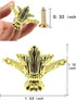 24 PCS Antique Brass Box Metal Feet Legs for Small Wood Jewelry Crafts Case, Storage Corner Protector Feet for Boxes