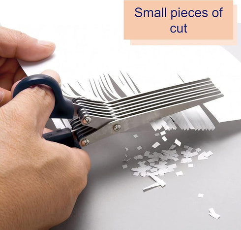 Sunstar Stationery S3711455 7-Blade Shredder Scissors, 7.9 inches (200 mm), Black