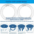 FC9T9 9 inch Bulbs T9 30W, FCL30 30 Bulb 6500K, G10q 4 2 Pack CHKADAWA Circline Light Circular Fluorescent Lamp Round