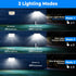 318 3 IP65 Peasur Solar Motion Lights Outdoor, LED Solar Security Light with Modes, Waterproof Powered Flood Lights