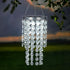 SUNNYPARK Hanging Solar Lantern Outdoor, 2 Tiers 21 Solar Transparent Acrylic Beaded Chandelier