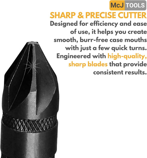Reloading Chamfer Deburr Hand Tool for 0.17-0.45cal