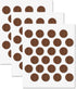 Walnut Self-Adhesive Screw Hole Stickers - 72 pcs. 0.79 inch / 20