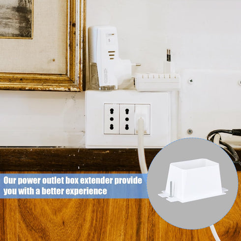 12pcs BE1-12 Electrical Outlet Box Extender, Single Gang with 24pcs Screws for Heavy Duty Outlet Extension