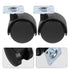 HINTRMENT 12pcs Black Plastic Furniture Caster Wheels, Small Swivel Chair Leg Casters Replacement for Office Chairs