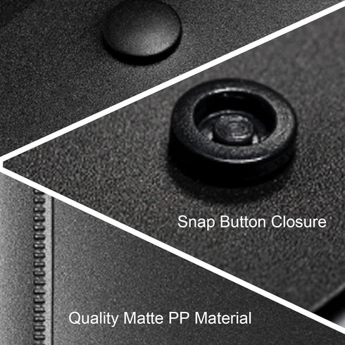 VANRA Vertical File Folders, Poly Filing Envelope with Snap Button Closure for A4 Letter Size Paper, Pack of 5