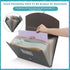 Cholemy Expanding File Folder, 13 Pockets, A4 Letter Size, Plastic Expandable Filing Folders for Office, Home, Classroom