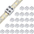 25 Pack 2 Pin LED Connectors for Strip Lights, Solderless LED Tape Light Connector Tape to Tape, 0.3 Inch/8 mm