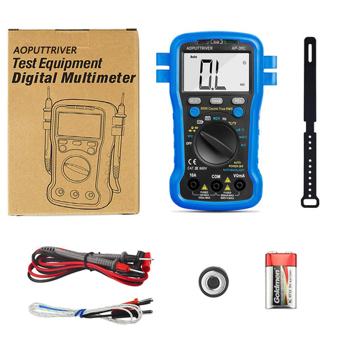 Smart Digital Multimeter: AC DC Voltage Current Meter 6000 Count, Auto Range Multi Tester for Electrical Measuring