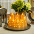 9 Homemory Pcs Flameless Candles with Embedded Star String Fairy Lights, Battery Operated Candles, LED Candle, Fake