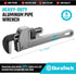 DURATECH 8-inch Heavy Duty Aluminum Straight Pipe Wrench, Adjustable Plumbing Wrench, Drop Forged, Exceed GGG standard by DURATECH
