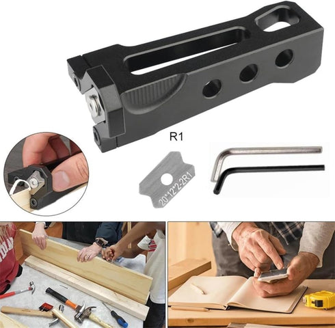 Edge Banding Trimmer - Chamfer Plane Edge Banding, Handle Edge Trimmer Manual Planer Woodworking Blade Edge Corner Planer Quick Edge Chamfer Burr Scraper Tool for Deburring Sealing (R1)