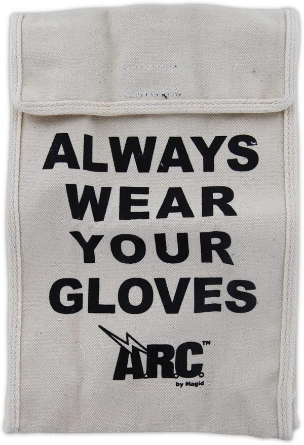 MAGID A.R.C. Cotton Twill Canvas Glove Bag for Rubber Insulating Electrical Gloves, Beige, 1 Count