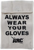 MAGID A.R.C. Cotton Twill Canvas Glove Bag for Rubber Insulating Electrical Gloves, White