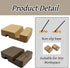 Ltvhuok 2 Pack Natural Bamboo Wood Phone Stand Cute Small Desktop Holder for Mobile Devices Portable Office Desk