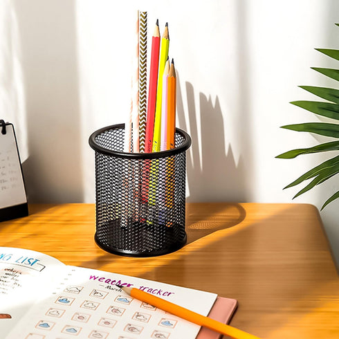 Pen Holder Pencil Organizer for Desk, Mesh Cup Container for Marker, Tape, Clip, Scissors for Office, School, Student,