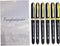 Fengtaiyuan 038P18Prox6 Gel Pens, Black Ink, Ultra Fine 0.38mm, Smooth Writing, 6 Pack