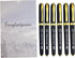Fengtaiyuan 038P18Prox6 Gel Pens, Black Ink, Ultra Fine 0.38mm, Smooth Writing, 6 Pack