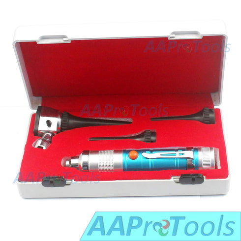 AAProTools Set Otoscope Blue Ent Medicl Diagnostic Instruments (Batteries Included)