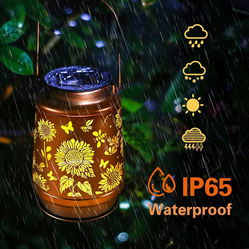 Mothers Day Gifts for Mom Solar Lanterns Outdoor Waterproof Sunflower Garden Decor Gifts for Women Mom Grandma Sister