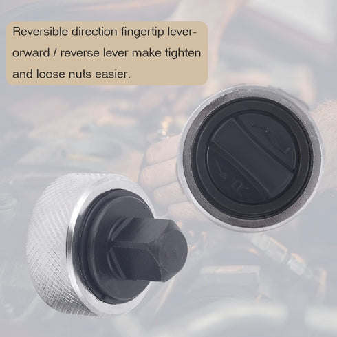 3pcs Finger Ratchet Set, Reversible Thumb Wheel Wrench 1/2 1/4 3/8 Drive, Palm Ratchet Wrench