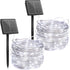 Brightown Outdoor Solar String Lights, 2 Pack 33 Feet 100 Led Solar