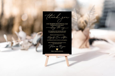 4x6 Your Main Event Prints Prefilled Thank You Place Cards for Weddings & Bridal Showers - Elegant Gratitude Cards