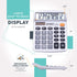 CATIGA 12 Digits Desktop Calculator with Large LCD Display, Dual Solar Power and Battery for Office and Home