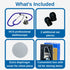 22 inch HCS Blue Stethoscope, Classic Lightweight - Medical, Dual Head Stethoscopes for Nurses, Nursing School, Student