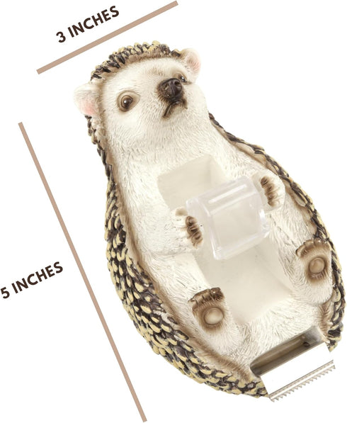 Hedgehog Tape Dispenser, Cute Office Desk Accessory, 5" x 3" x 3.75"
