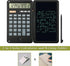 Basic Calculator, 12-Digit Premium Mute Desktop Calculator with 6 inch Writing Tablet, Solar and Battery Dual Power