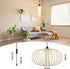 3-Way Dimmable Timmer Setting LALISU Plug-in Pendant Light Rattan Hanging Lamp, Boho Hanging Lights with Woven
