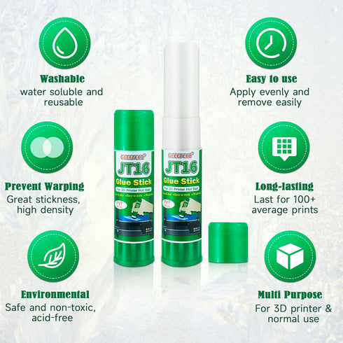3D Printer Glue Sticks, 36 Grams Each for Hot Bed Plate, Washable, Non-Toxic, 6Pcs for Various Filaments
